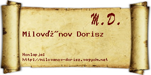Milovánov Dorisz névjegykártya
